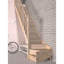 Escalier en chêne Tradi Eco 1/4 tournant gauche SOGEM