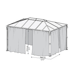 Set de moustiquaires pour tonnelle Milano CANOPIA