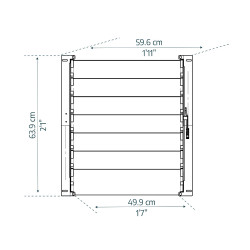 Lucarne latérale à persiennes pour serre CANOPIA