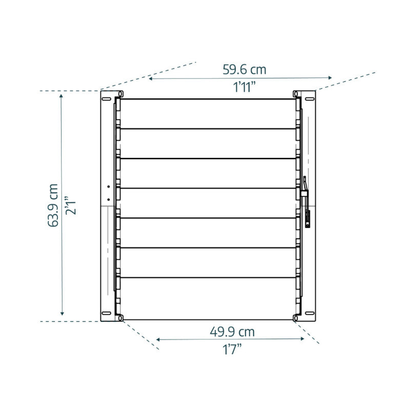 Lucarne latérale à persiennes pour serre CANOPIA
