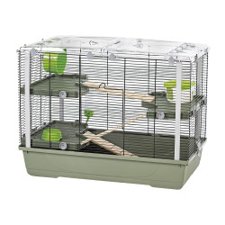 Cage Eva 23 pour hamster noire et verte 79 x 45 x 60 cm MPS