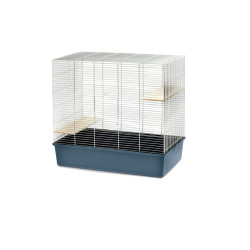 Cage pour chinchilla blanche et bleu foncé 80 x 45 x 75 cm MPS