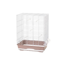 Cage Ambra pour oiseau blanche et vieux rose 56