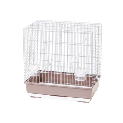 Cage Mara pour oiseau blanche et vieux rose 59 x 36 x 58 cm MPS