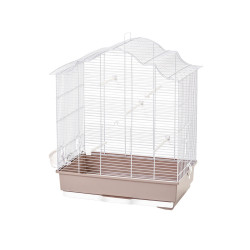 Cage Sophia 2 pour oiseau blanche et vieux rose 56 x 33 x 65 cm MPS
