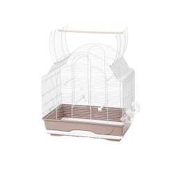 Cage Daisy pour oiseau blanche et vieux rose 57 x 37 x 71 cm MPS