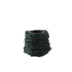 Fil barbelé plastifié vert 2