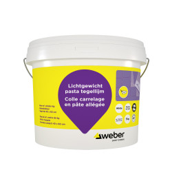 Colle en pâte allégée pour carrelage blanche 5 kg WEBER BEAMIX