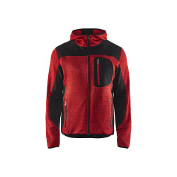 Veste Tricotée à Capuche Rouge Noir XXXL – Confort Travail | BLAKLADER