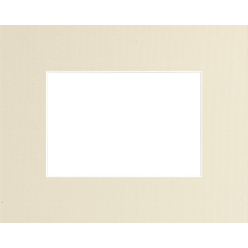 Passe-partout beige 50 x 40 cm avec ouverture intérieure de 30 x 24 cm