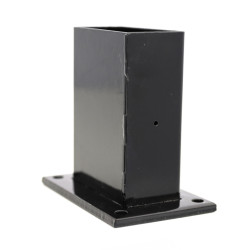 Pied en acier noir 60 x 120 mm x 18