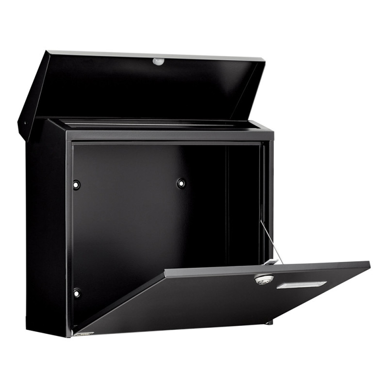 Boîte aux lettres Comfort noire – Grand espace | BURG-WÄCHTER