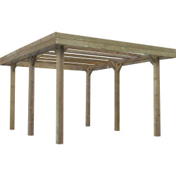 Carport en bois configurable 4x5x4m SOLID - Abri voiture | SOLID