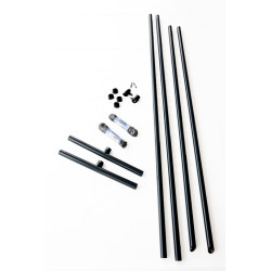 Kit étendoir à linge noir Ø 38 mm GIARDINO