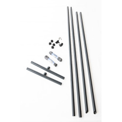 Kit étendoir à linge anthracite Ø 38 mm GIARDINO