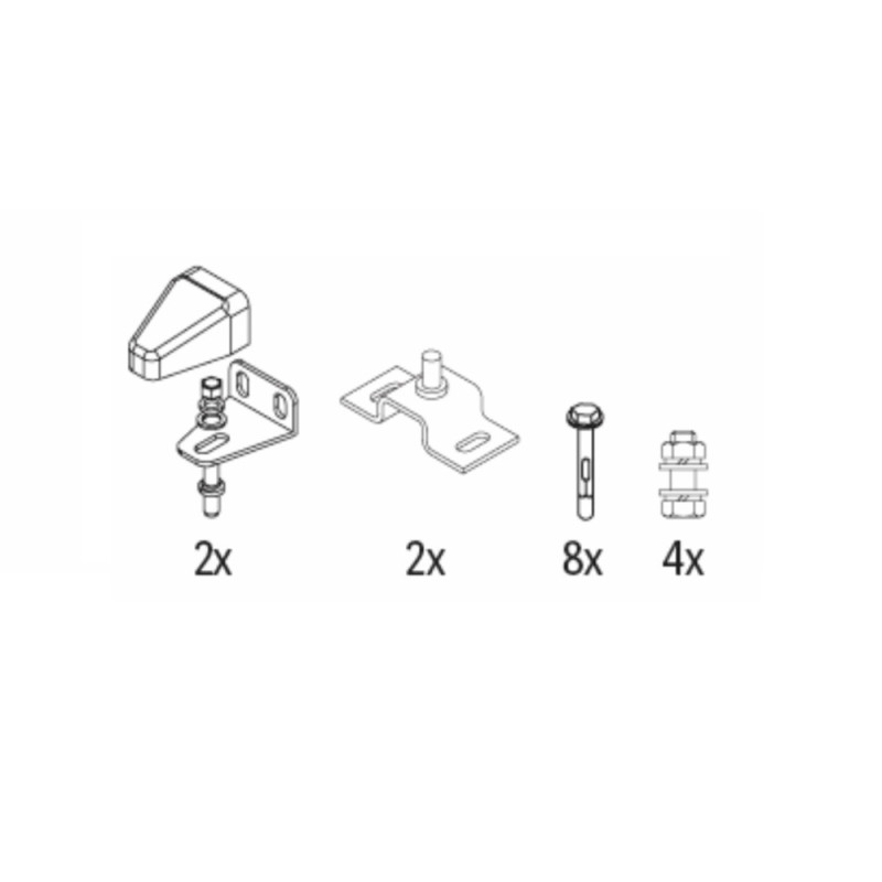 Set de charnières pour portail double GIARDINO