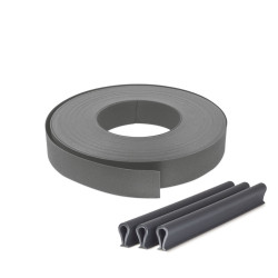 Lanière pour clôture avec clips anthracite 48 mm 60 m GIARDINO