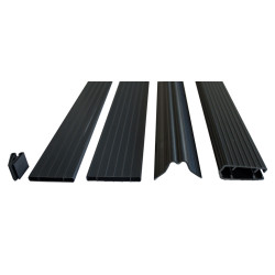 Kit de profils et lamelles pour panneau Napoli 200 cm noir GIARDINO