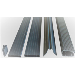 Kit de profils et lamelles pour panneau Napoli 170 cm gris GIARDINO