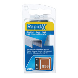 Agrafe en fil fin n°958 8 mm 2000 pièces RAPID