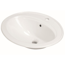 Plan de toilette Ovali blanc 59 cm LAFINESS