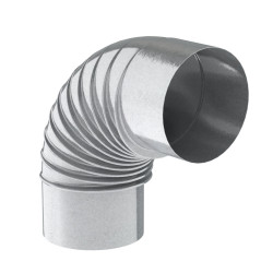 Coude 90° pour poêle galvanisé Ø 180 mm SANINSTAL