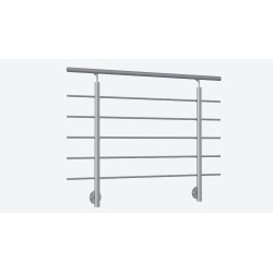 Kit garde-corps à fixation latérale New Rondo argent 150 cm SOGEM