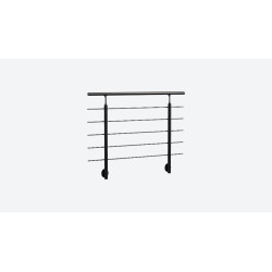 Kit garde-corps à fixation latérale Clean Black noir 150 cm SOGEM