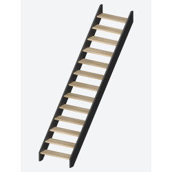 Escalier en chêne Liverpool droit 280 x 80 cm SOGEM