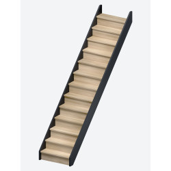 Escalier en chêne Liverpool droit 280 x 80 cm SOGEM