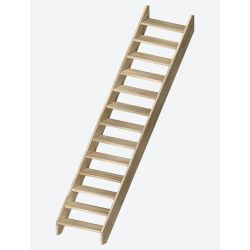 Escalier en chêne Milan droit 280 x 80 cm SOGEM