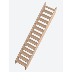 Escalier en hêtre Savoie droit 275 x 82 cm SOGEM