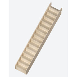 Escalier en sapin Jura droit 275 x 82 cm SOGEM