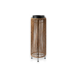 Lampadaire LED solaire Luca Grande chêne clair 1
