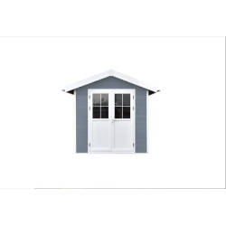 Abri de jardin en bois composite Lucca toit double pente 2 x 2 m GIARDINO