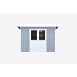 Abri de jardin en bois composite Lucca toit incliné 2 x 2 m GIARDINO