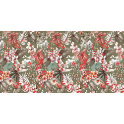 Nappe en PVC non tissé Orchidée orange 140 cm au mètre HOBBY