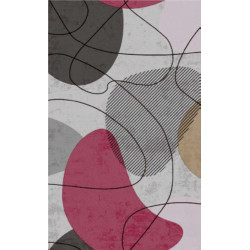 Nappe en PVC non tissé Abstract bordeaux 140 cm au mètre HOBBY