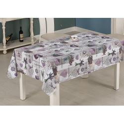 Nappe en PVC Touch-Skin Lavande 140 cm au mètre JOY