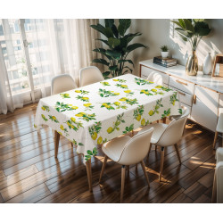 Nappe en PVC Touch-Skin Citron 140 cm au mètre JOY