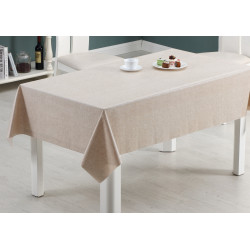 Nappe en PVC Touch-Skin beige 140 x 250 cm JOY