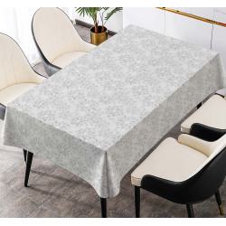 Nappe en PVC Touch-Skin Flower grise 140 x 250 cm JOY