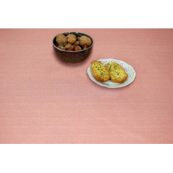 Nappe jacquard tissé Sofia corail 140 cm au mètre JOY