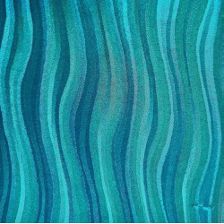 Nappe en PVC avec protège table Waves bleue 140 cm au mètre JOY