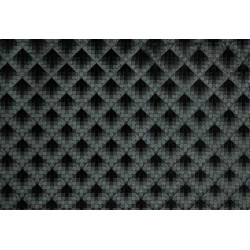 Nappe en PVC avec protège table Cube noire 140 cm au mètre JOY