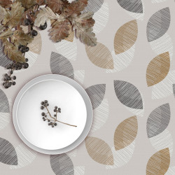 Nappe en PVC avec protège table Rita 140 cm au mètre JOY