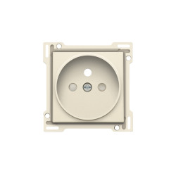 Enjoliveur pour prise avec broche de terre 21 mm crème 20 pièces NIKO