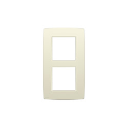 Plaque de recouvrement double verticale crème 25 pièces NIKO