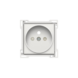 Enjoliveur pour prise avec broche de terre 21 mm blanc 20 pièces NIKO