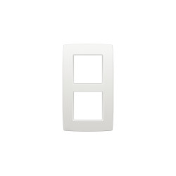 Plaque de recouvrement double verticale blanche 25 pièces NIKO